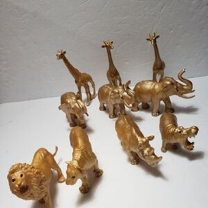 Gold safari Animal Figurines